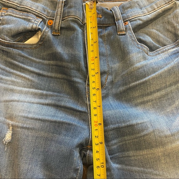 Madewell 9” High Riser Skinny Skinny Jeans Distressed - Size 25 - Picture 8 of 9